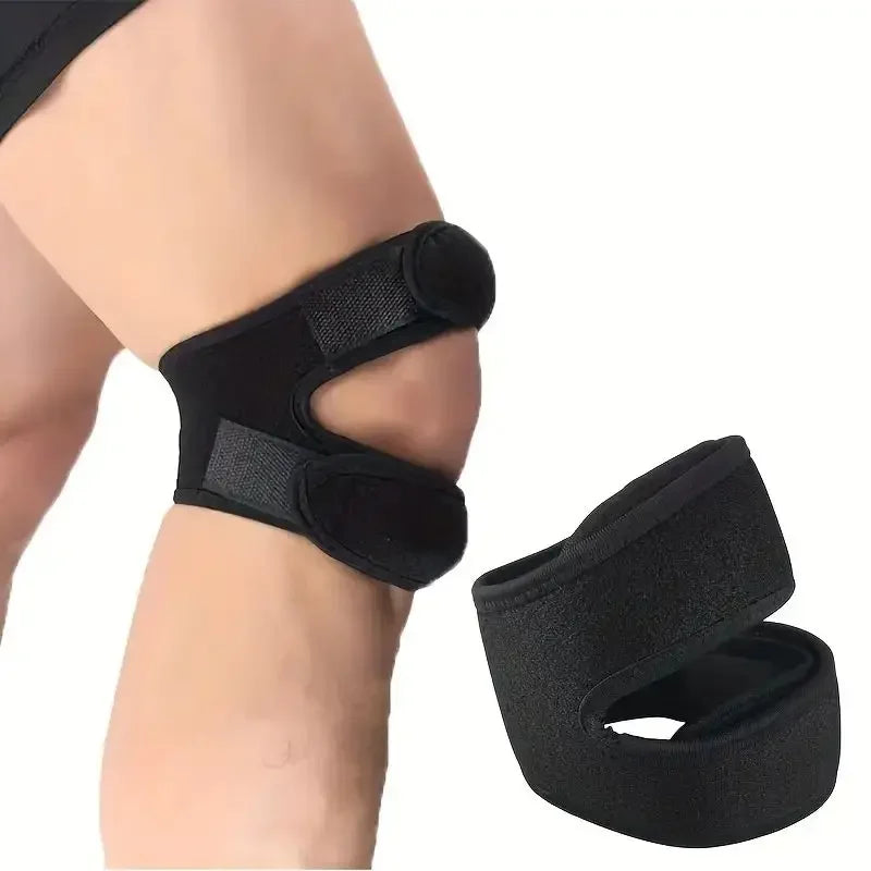 Tcare 1 PCS Sports Kneepad Double Patellar Knee Patella Tendon Support Strap Brace Pad Protector Open Knee Wrap Band Fit