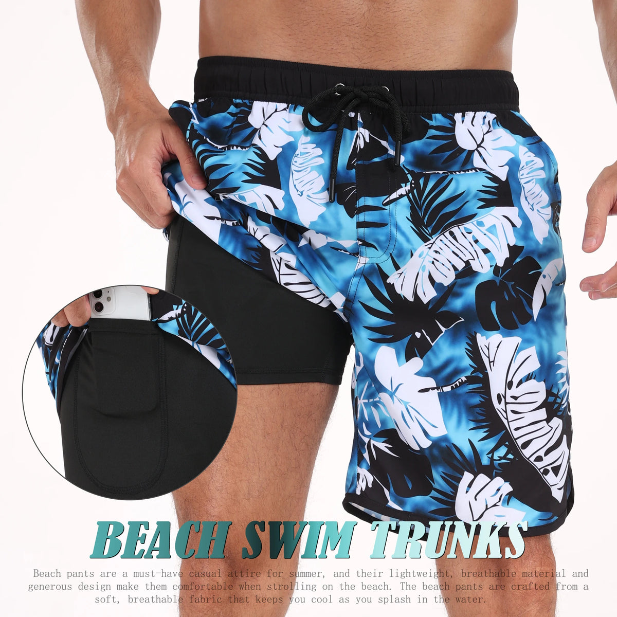 Summer men s hot selling beach pants casual vacation printed