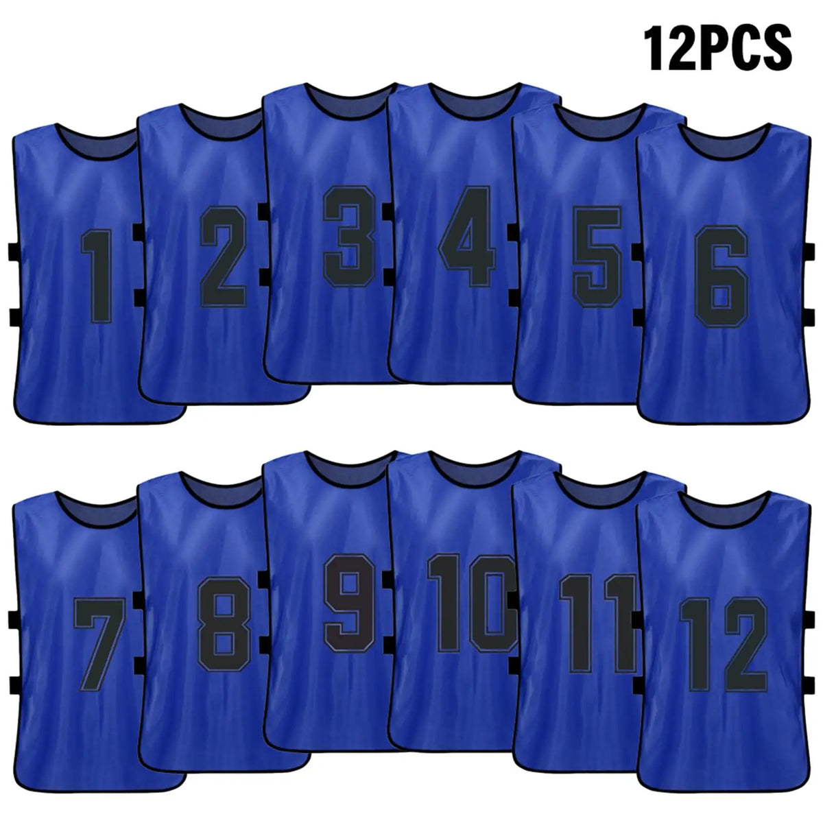 6 12PCS Kid s Football Pinnies Quick Dry Soccer Jersey Youth