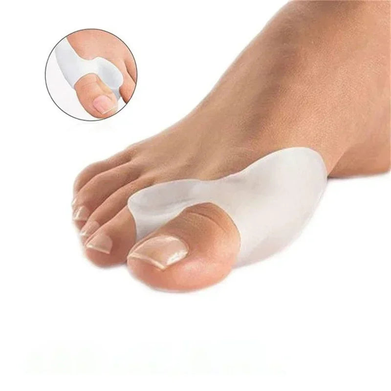 1pair Silicone Gel Thumb Corrector Bunion Little Toe Protector Separator Hallux Valgus Finger Straightener Foot Care Rel