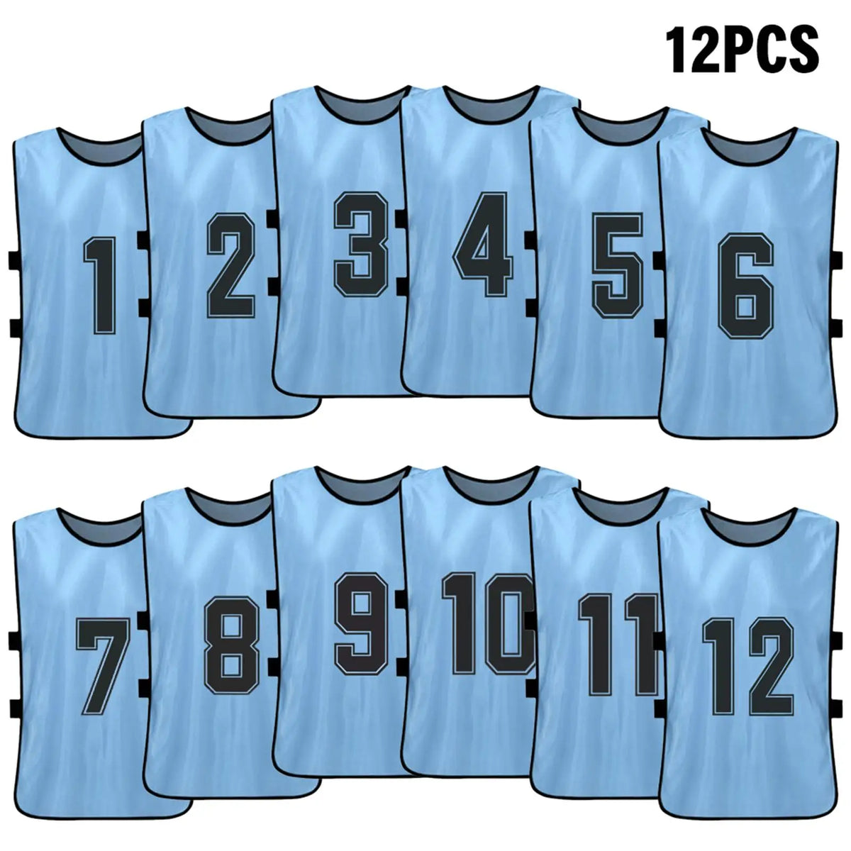 6 12PCS Kid s Football Pinnies Quick Dry Soccer Jersey Youth