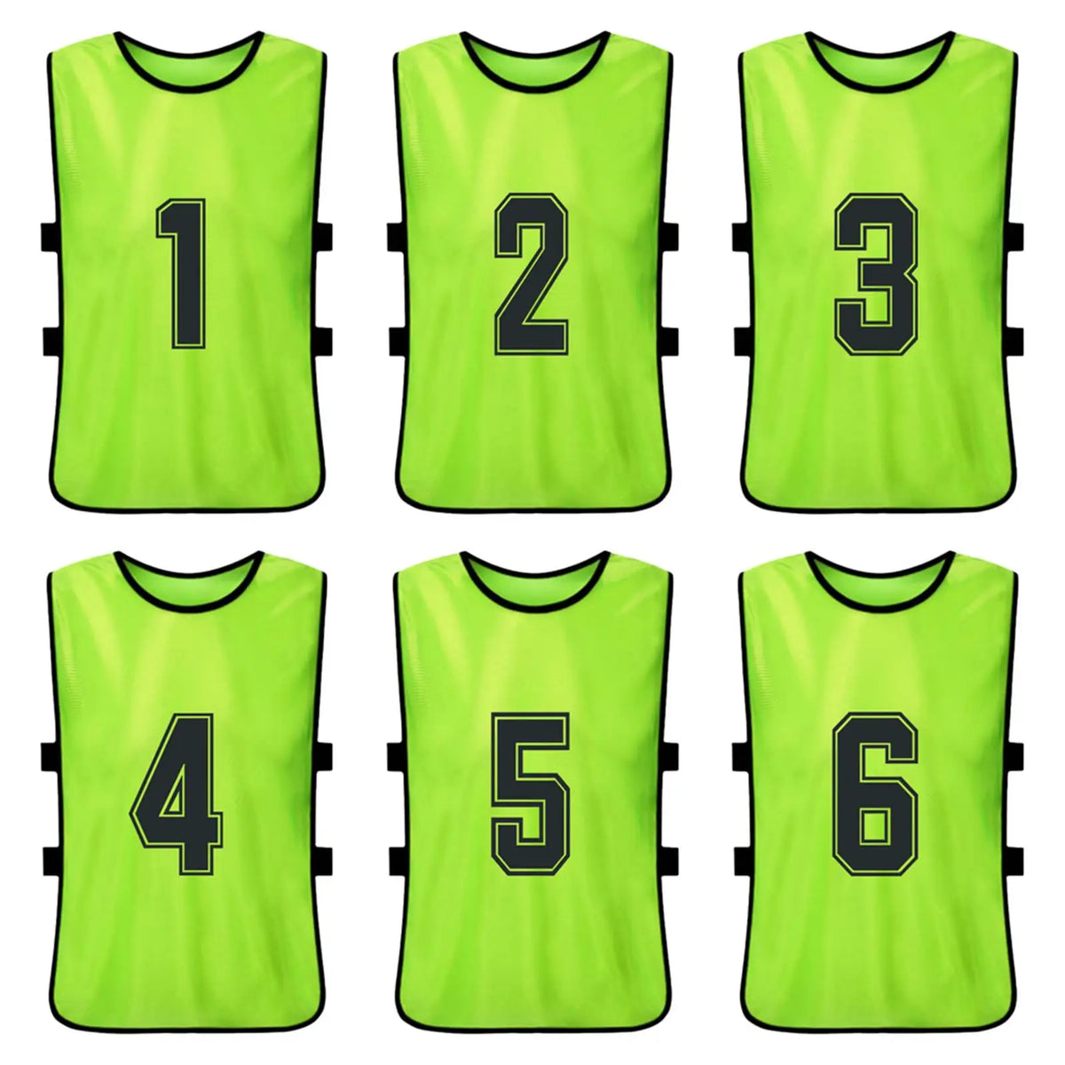 6 12PCS Kid s Football Pinnies Quick Dry Soccer Jersey Youth