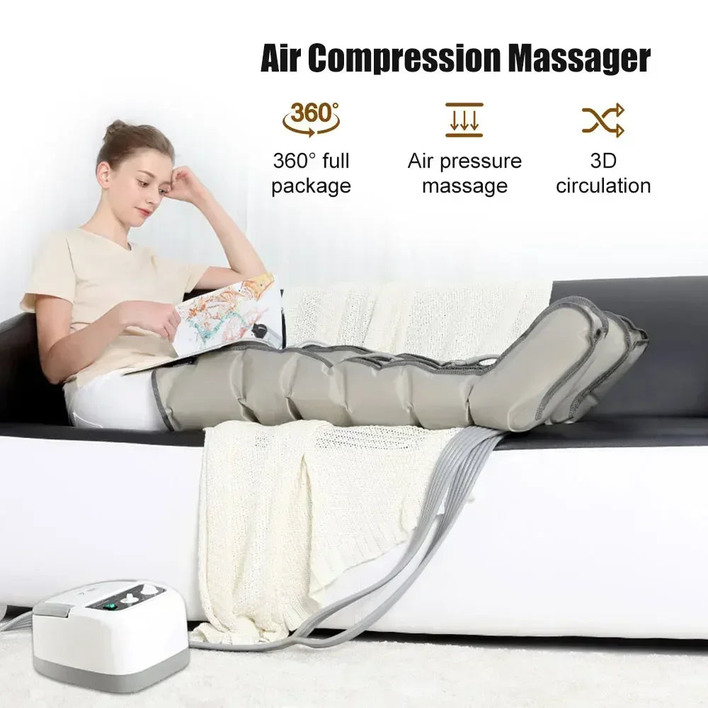 Accessories 6 Cavity Air Compression Leg Massager Calf Waist