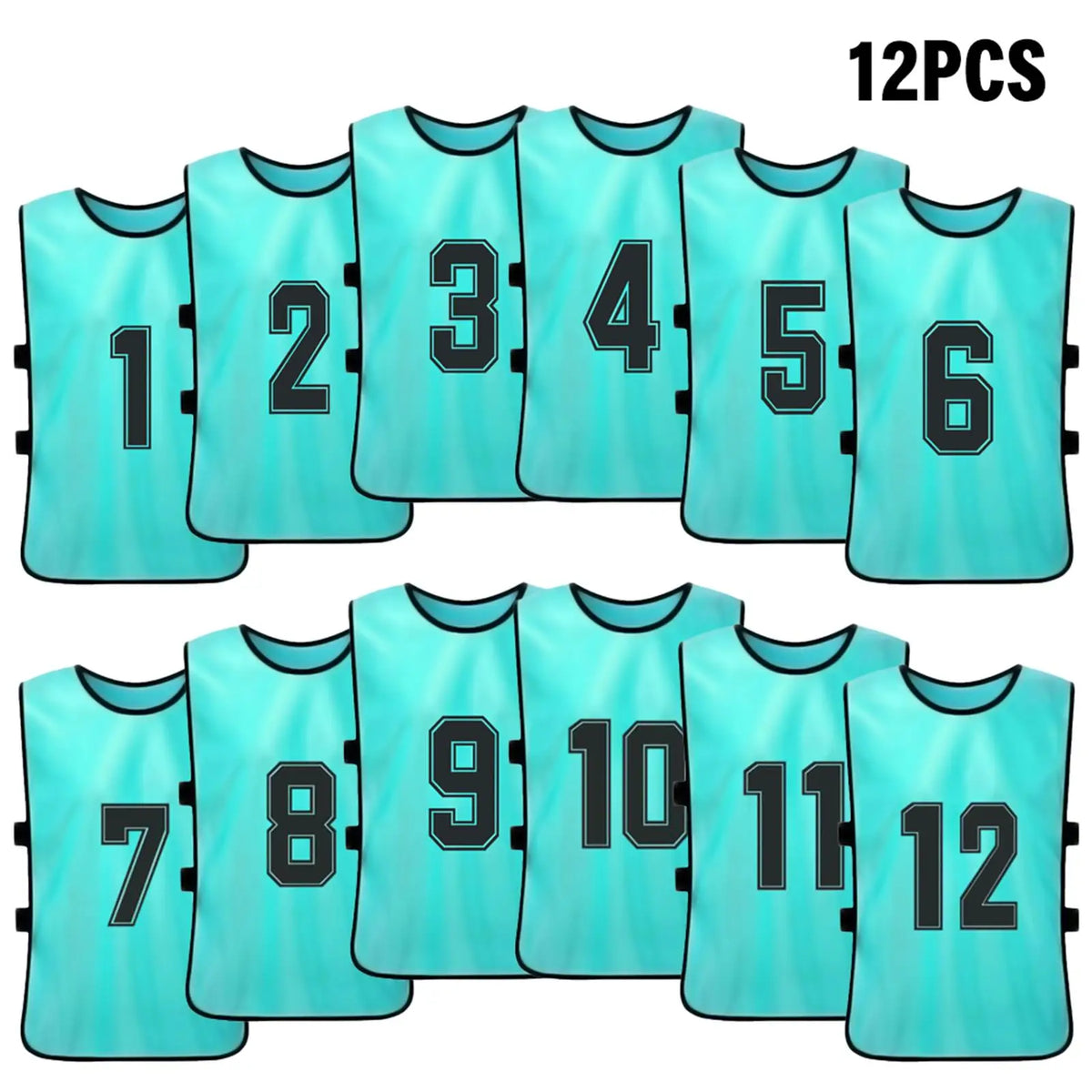 6 12PCS Kid s Football Pinnies Quick Dry Soccer Jersey Youth