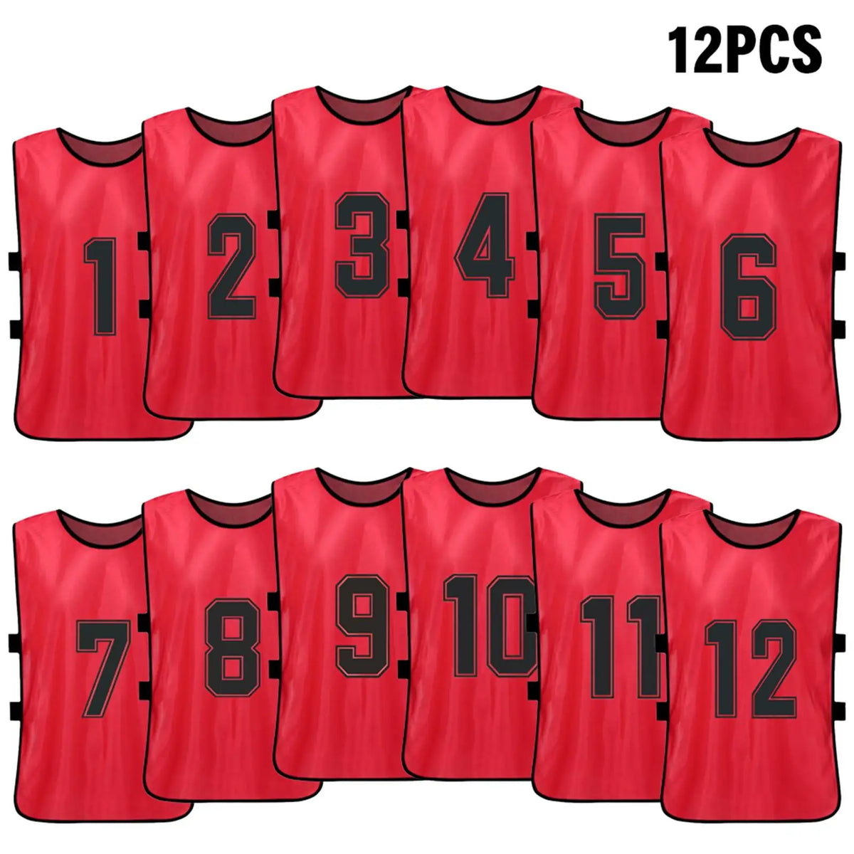 6 12PCS Kid s Football Pinnies Quick Dry Soccer Jersey Youth