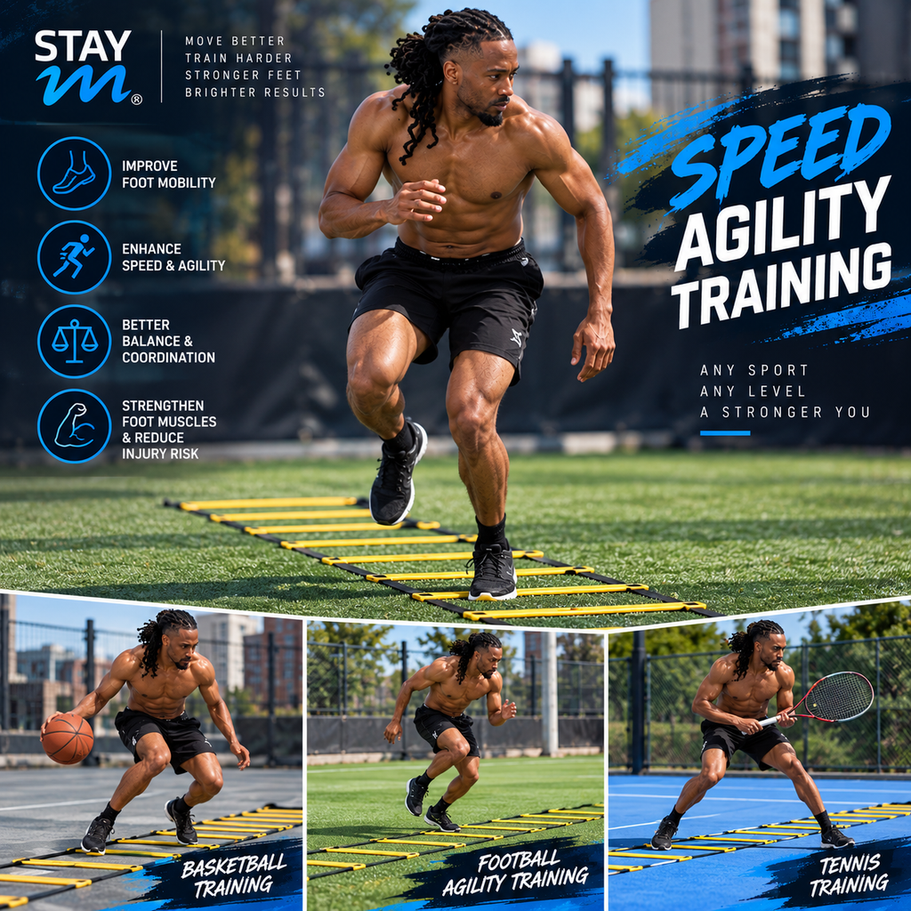 1 set Detachable Speed Agility Training Ladder Football