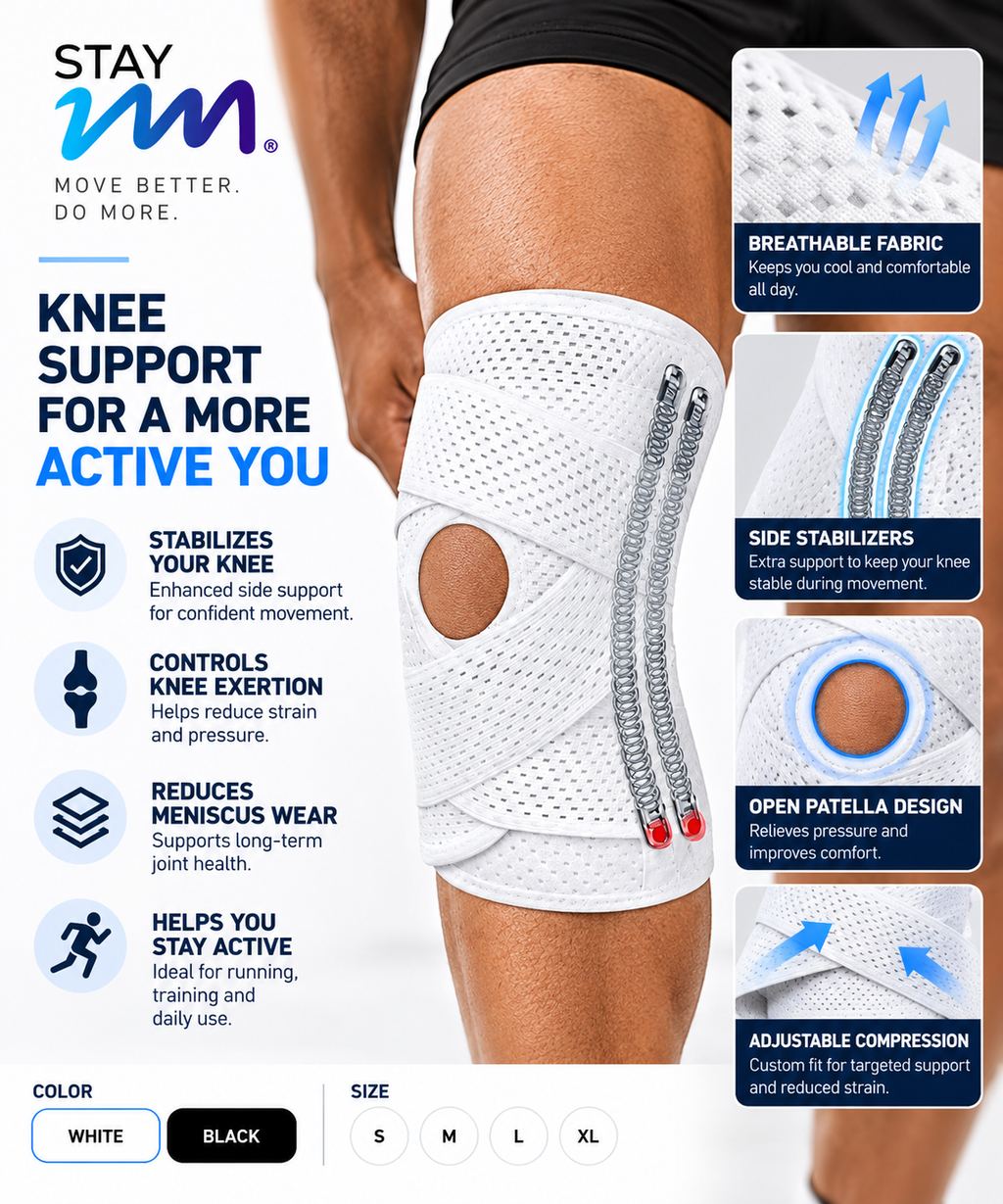 1Pcs Knee Brace Side Stabilizers Relieve Meniscus Tear Knee