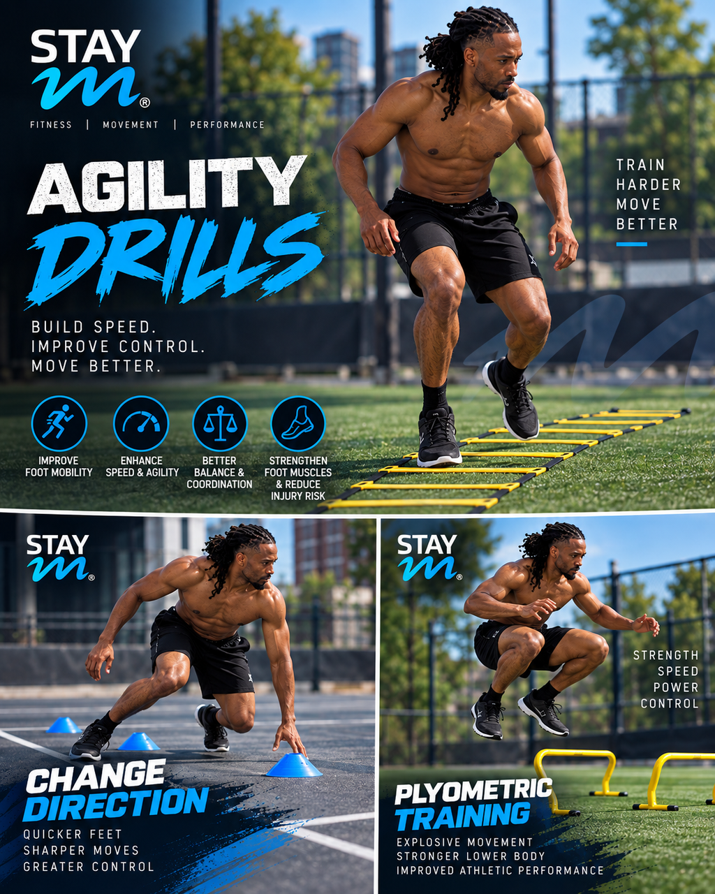 1 set Detachable Speed Agility Training Ladder Football